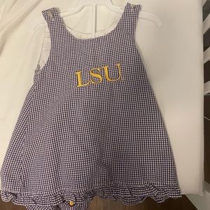 LSU dress/ bloomer set